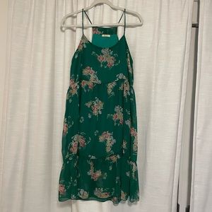 Everly green floral dress